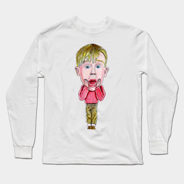 Kevin Caricature Long Sleeve T-Shirt by tabslabred